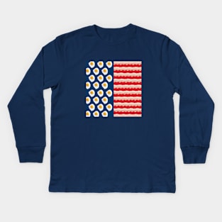 Breakfast Flag Kids Long Sleeve T-Shirt